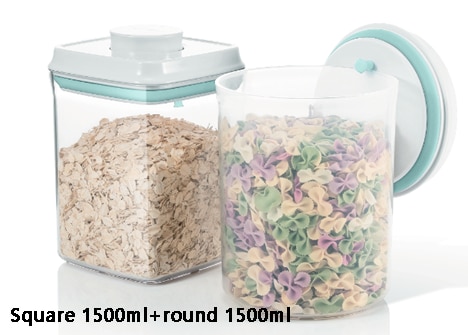 Airtight Food Storage Containers with One Key Press to Seal Lids Waterproof and stackable Suitable for storing flour, nuts, etc.: 5