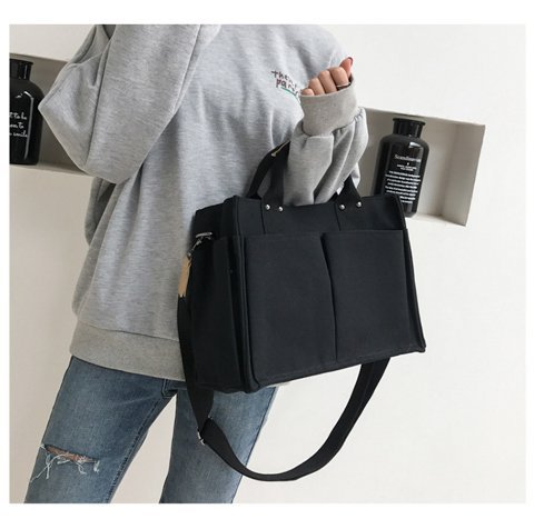 Sac à main en coton tendance pour femmes, sac à bandoulière en toile de grande capacité pliable et réutilisable, sacoche de Shopping, fourre-tout pour dames