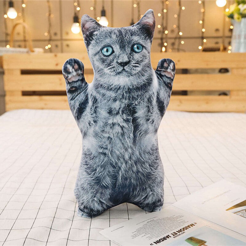 3d trykte simulering katt tiger kort plysj dyrepute ryggpute supermyke ting sovesofa puter barnebursdag: 03 / 70cm