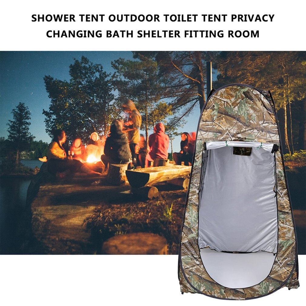 Moving Folding Outdoor Pop Up Camouflage Tents 180T Camping Shower Bathroom Privacy Toilet Changing Room Shelter Single Tent