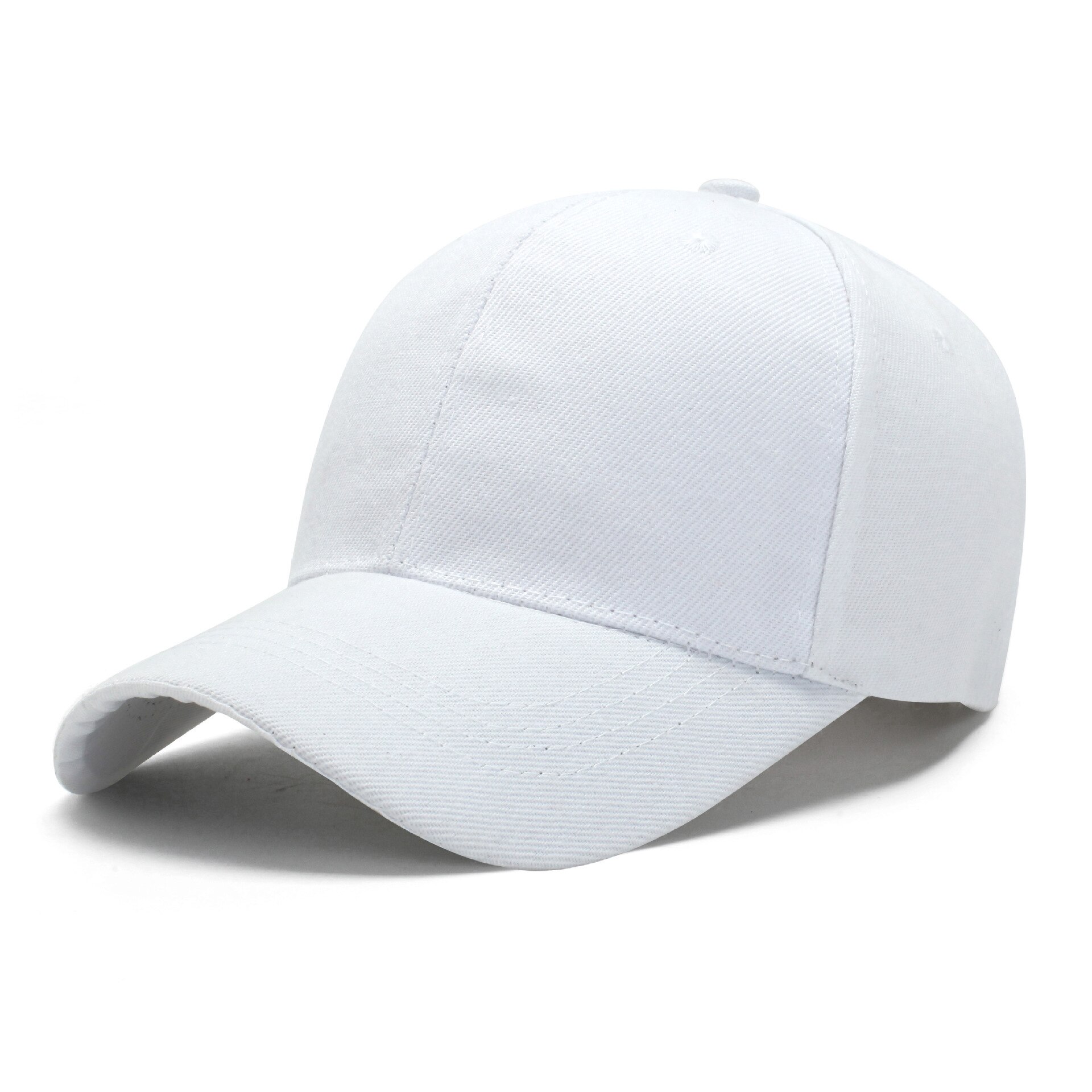 Peaked Visors Baseball Cap for Men Women Cotton Applies To Summer Outdoor Trucker Golf Hip Hop Adjustable Black Sun Hat: White