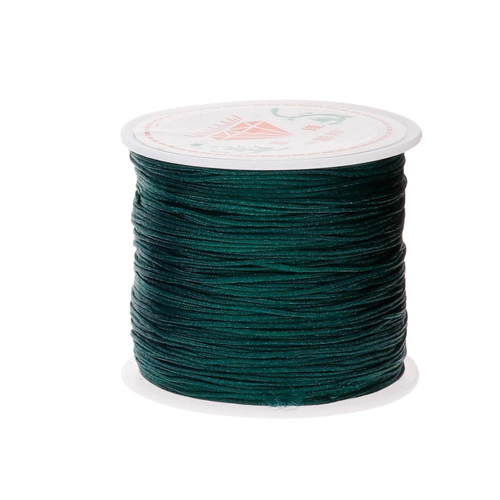 0.8mm 45m/ rulle nylon tråd ledning til armbånd perler halskæde smykker tilbehør gør hjemmelavet gør-det-selv håndværk  #255733: Sortgrøn