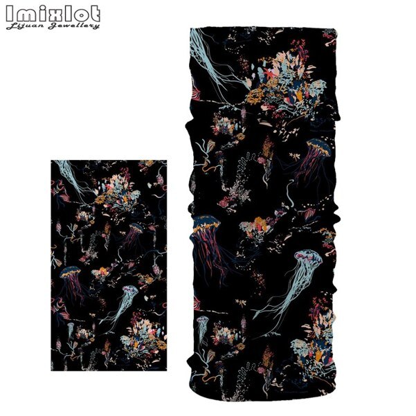 Multifunctionele Polyester Sjaals Gezicht Stofmasker Outdoor Sport Bandana Neck Gaiter Camping Fietsen Hoofddeksels Wandelen Magische Sjaal: O