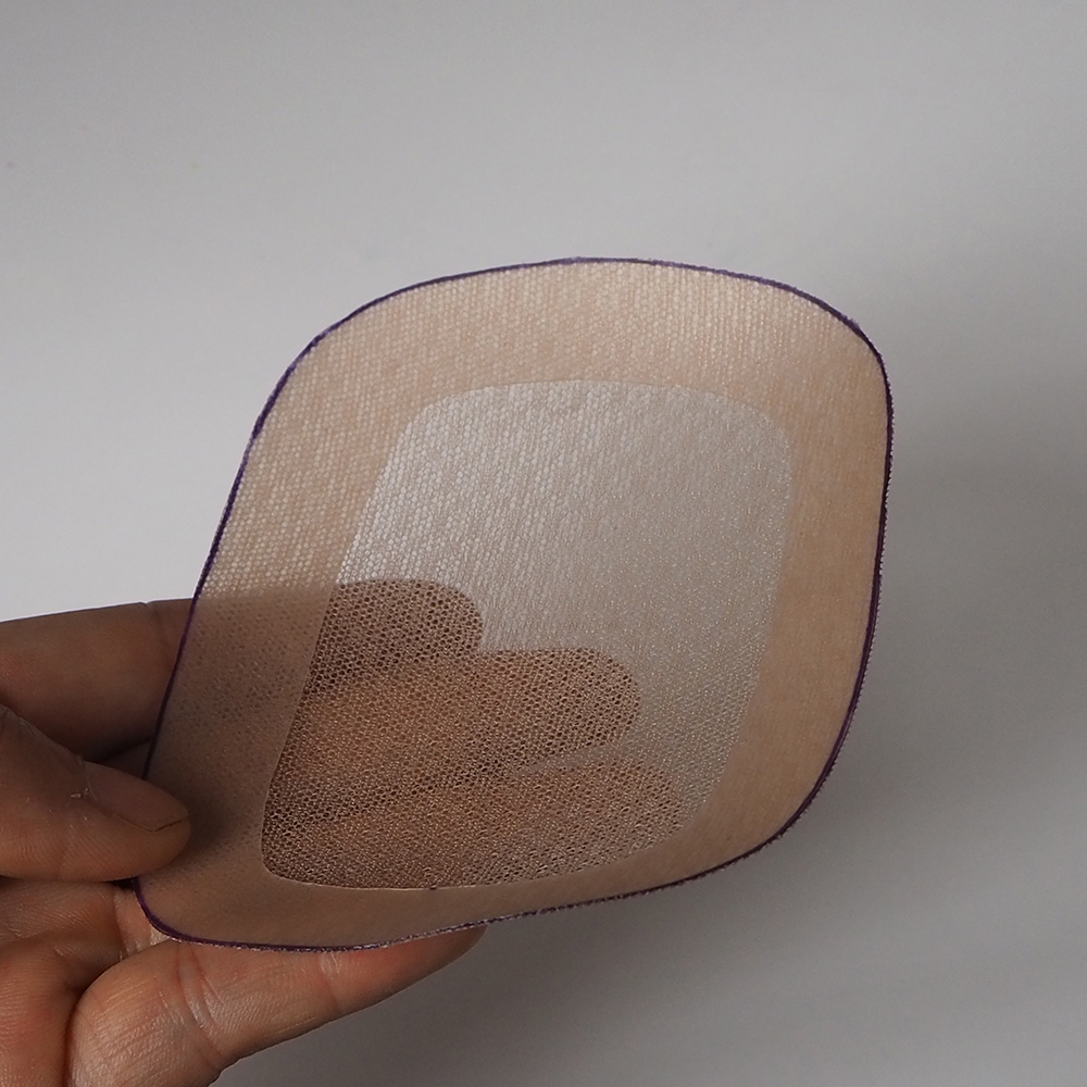 Cuffia base per topper per capelli a doppio strato 9X11 cm per realizzare pezzi di capelli da donna