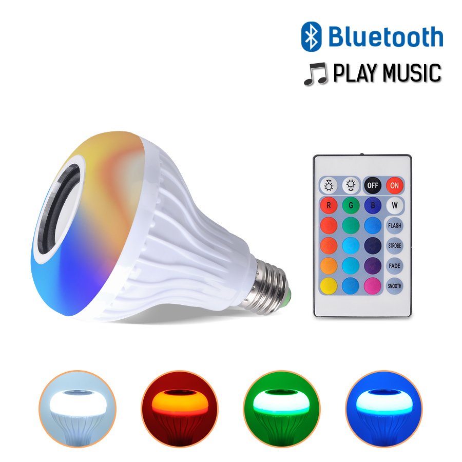 E27 16 Kleur Veranderende Magische Lamp Lamp 110-265V Bluetooth controle RGB Led Licht Woondecoratie Interieur Kalebas vormige Bombilla LED