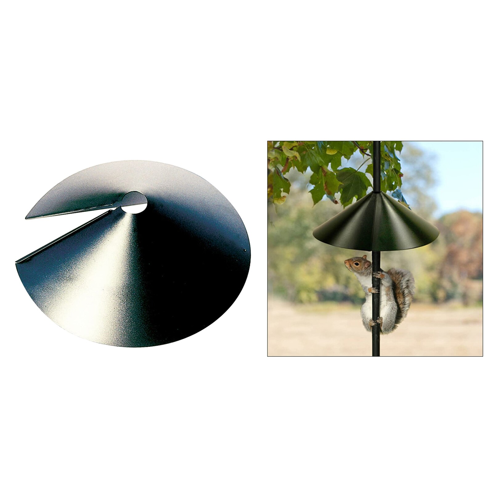 Déflecteur d'écureuil enroulé, protection pour les Stations d'alimentation des oiseaux, décoration de jardin de cour extérieure, ornements