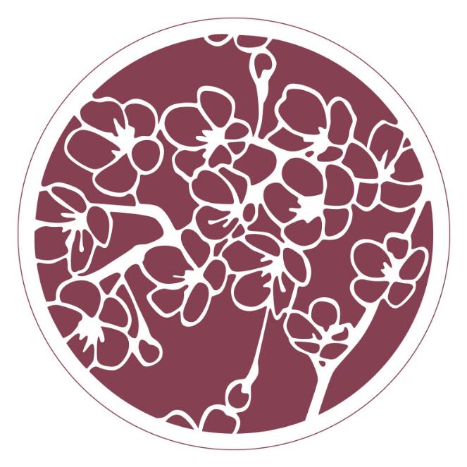 Stencil Plant Flower Round Painting Template Handmade DIY Scrapbook Album Drawing Reusable Stationery: 04