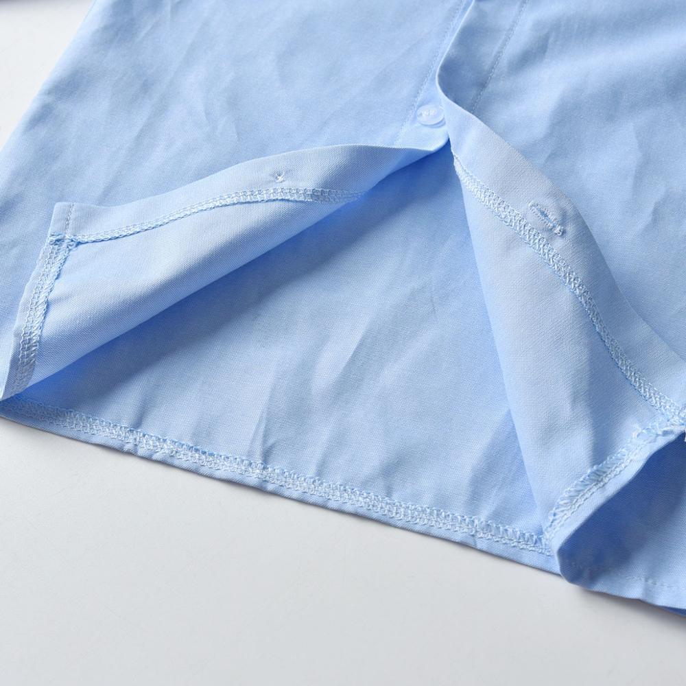 Blue Baby Clothes Childrens Suits 2Pcs/Set Kids Baby Boys Suit Solid Shirt+ Pants Set For Boys For Formal Party 1-6 Age