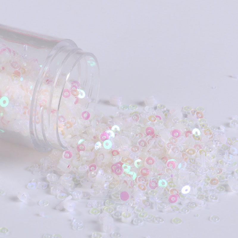 4000 Stks/partij 2Mm Platte Ronde Losse Pailletten Pailetten Naaien Wedding Craft, Kleurrijke Nail Arts, nachtclub Jurk Naaien Accessoires: AB Transparent