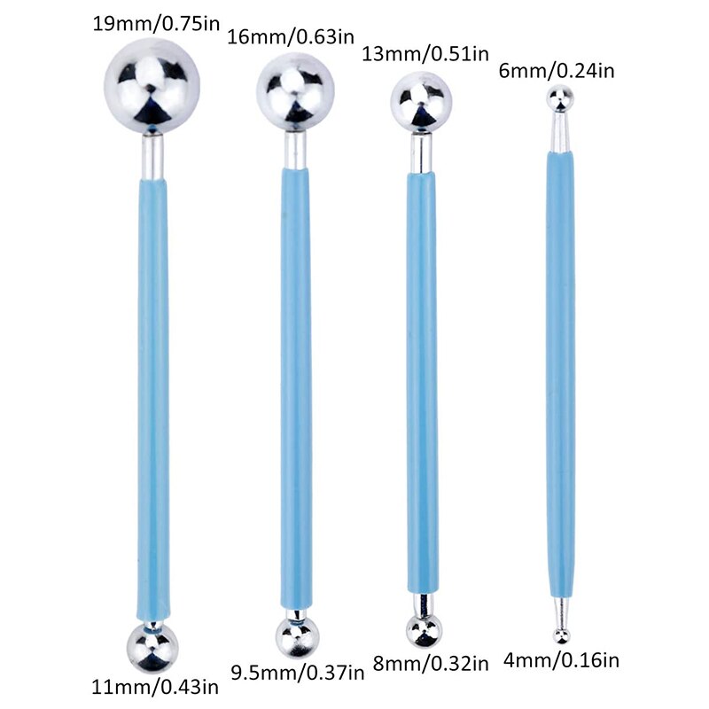 19 pièces Mandala pointage outils ensemble stylo pointage outils Mandala pochoir boule stylet plateau de peinture pour peinture roches dessin