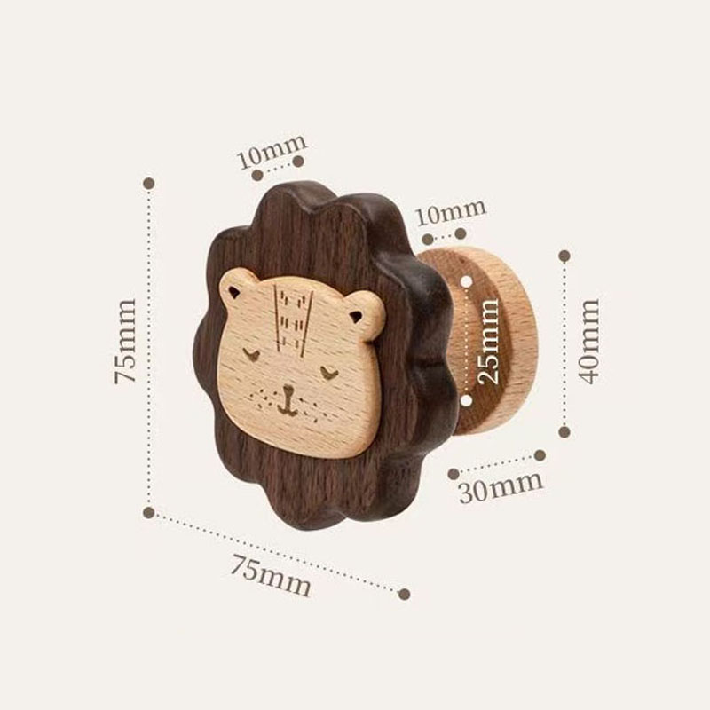 Cartoon Walnoot Houten Haak Beukenhouten Schattige Dierenhaak Garderobehanger Kinderkamer Decor Haak Thuis Keuken Accessoires: Default Title
