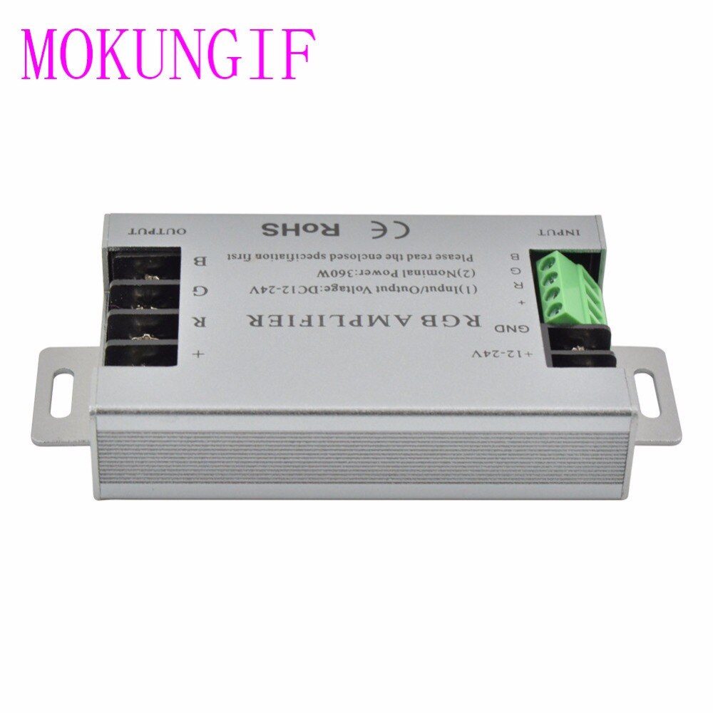 DC12V-24V 30A 360W Aluminum RGB led Amplifier controller 360W RGB Amplifier For RGB SMD 5050 3528 RGB LED Strip light