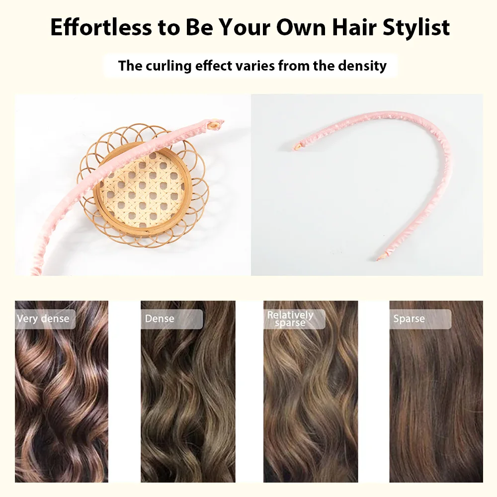 Varilla rizadora sin calor, diadema, rizadores de pelo suaves, rodillos para el cabello sin calor, rizos perezosos para dormir durante la noche, varillas flexibles, herramientas de peinado