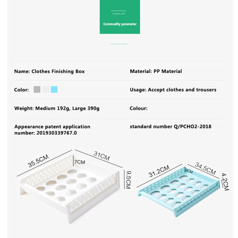 Stackable Plastic Drawer Clothes Closet Cabinet Home Storage Board Organiser