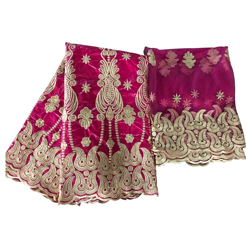 bazin riche getzner african guinea brocade fabric cotton fabrics embroidery tulle fabric gele headtie 5+2 yards/lot