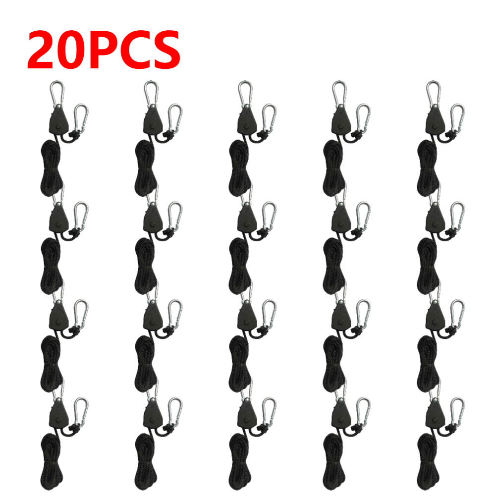 20-2PCS Hanger Pulley Ratchets Kayak Rope Rope Pulley 1/8 Lift Pulley Lock Tie Down Strap 1.6M Sky Curtain Tent for Camping