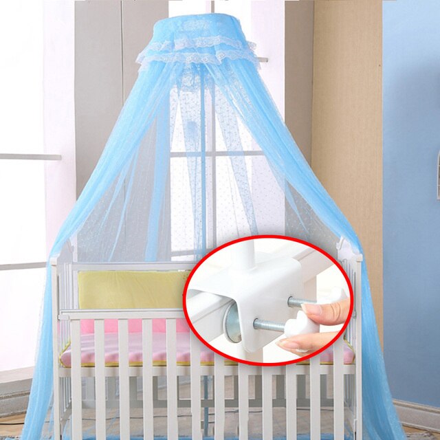 Summer Baby Mosquito Net Mesh Hanging Dome Infant Baby Bed Hanging Tent Portable Toodler presepe baldacchino tende a rete con supporto