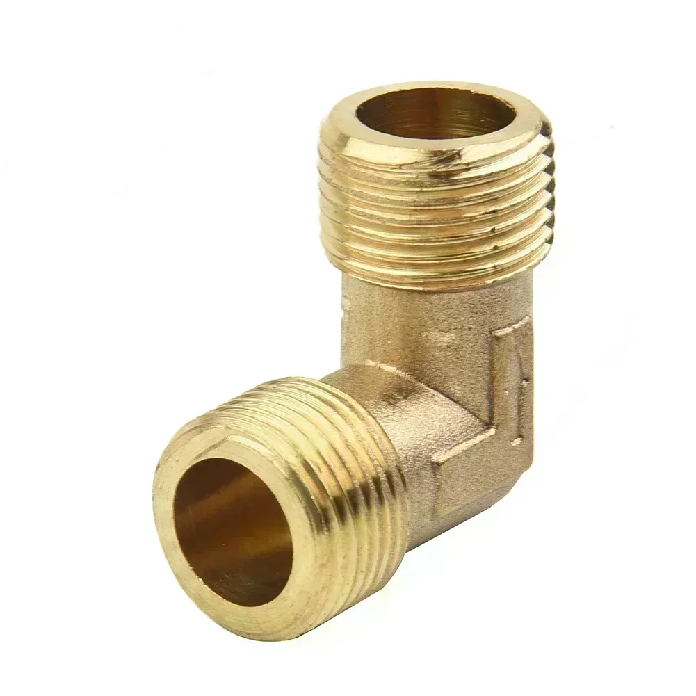 Air Compressor Fittings Brass Equal Male Elbow Connector 16.5mm Male To Male Thread Check Valve Elbow Coupler Air Tools Parts