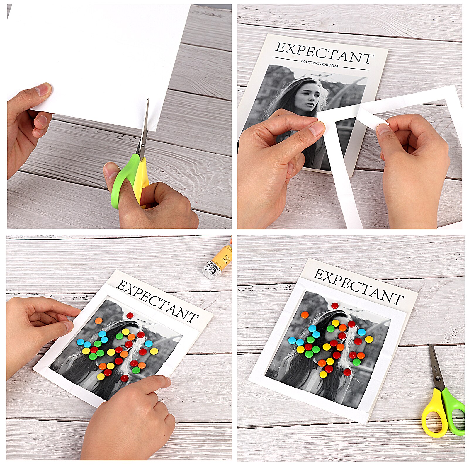 30 3D Sheets White Sticky FoamTapes Double Sided Adhesive Foam Sheets , for Scrapbook Crafting DIY Crafts (3.9x5.9 Inch)