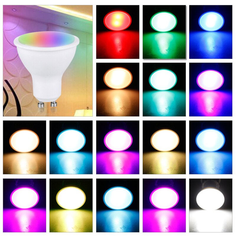 Tuya Wifi Slimme Lamp GU10 Led Lamp 4W Smart Light Kleurrijke Led Spotlight App Controle Rgb Lamp Werk met Alexa Google Thuis