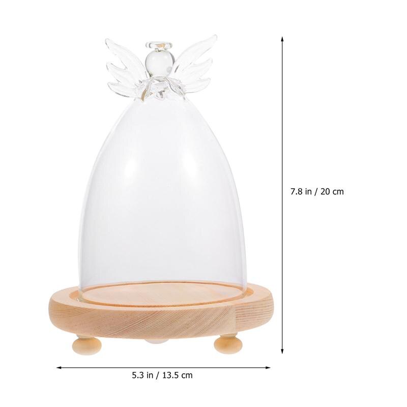 Transparant Glas Dome Angel Vormige Display Dome Glas Cover Decoratie