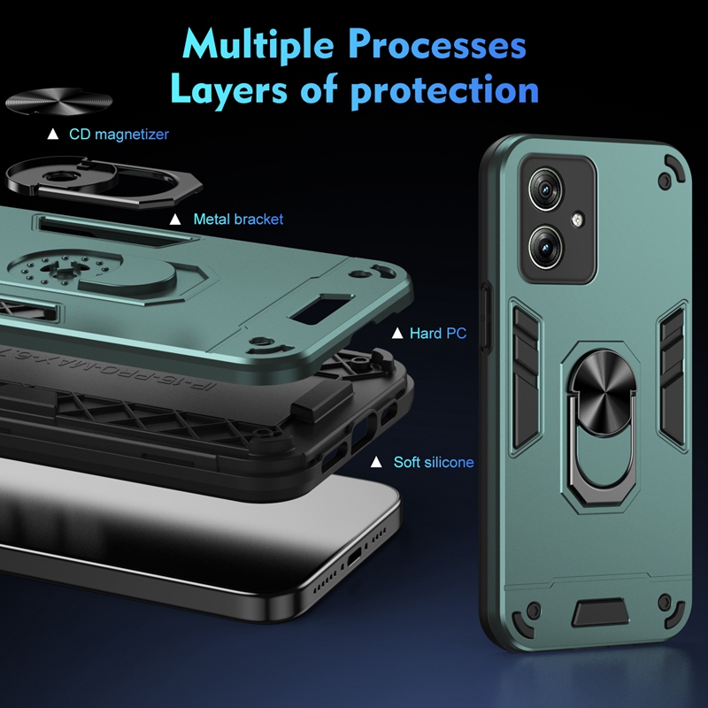 Shockproof Armor Case For Motorola Moto G04 G04S G14 G24 G34 G54 G64 G84 G13 G23 G53 G73 G22 G32 G42 G52 G62 G72 Ring Cover