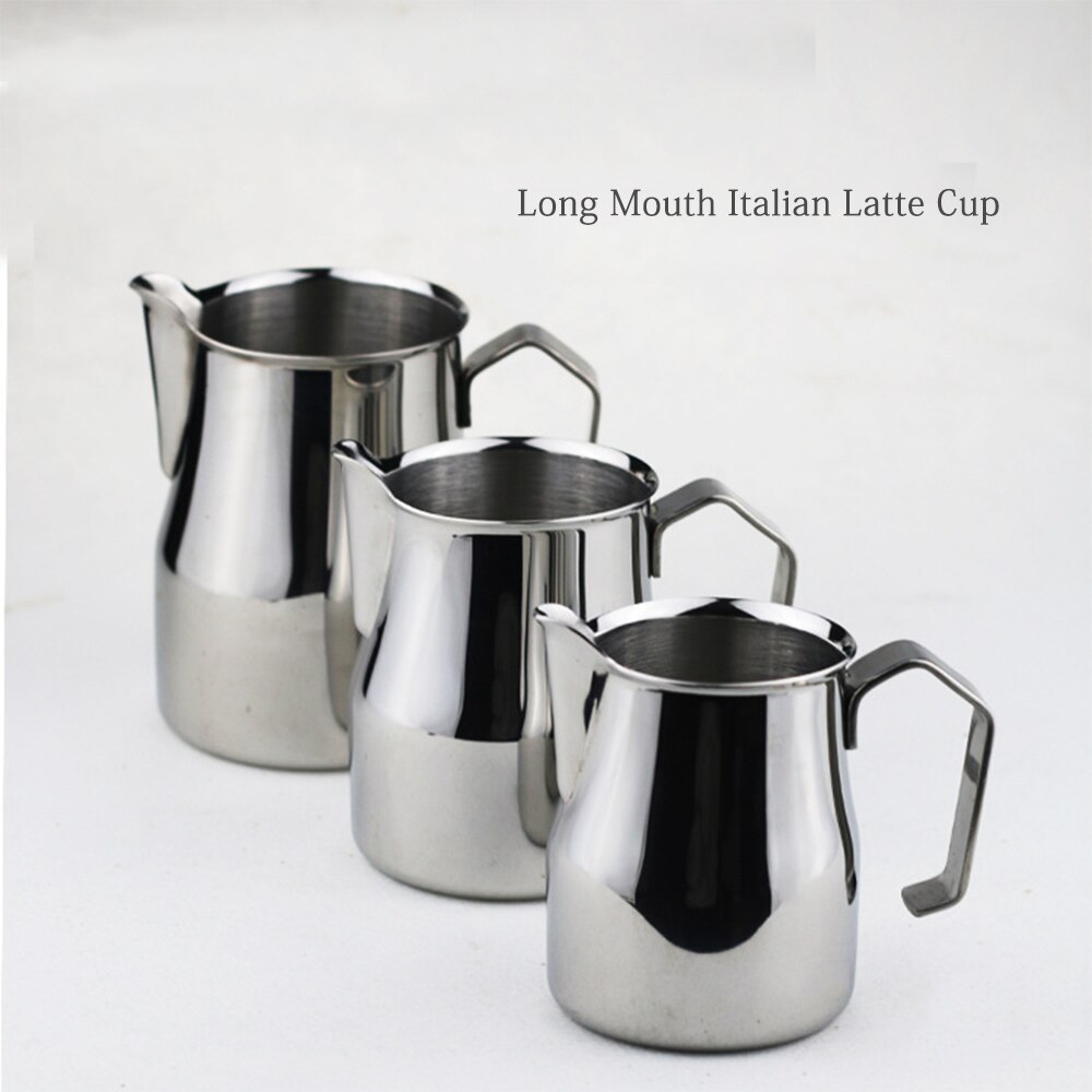 Stainless Steel Coffee Make Pots Thick Coffeeware Barista Moka Espresso Portable Kettle Goose Spout Milk Frothing
