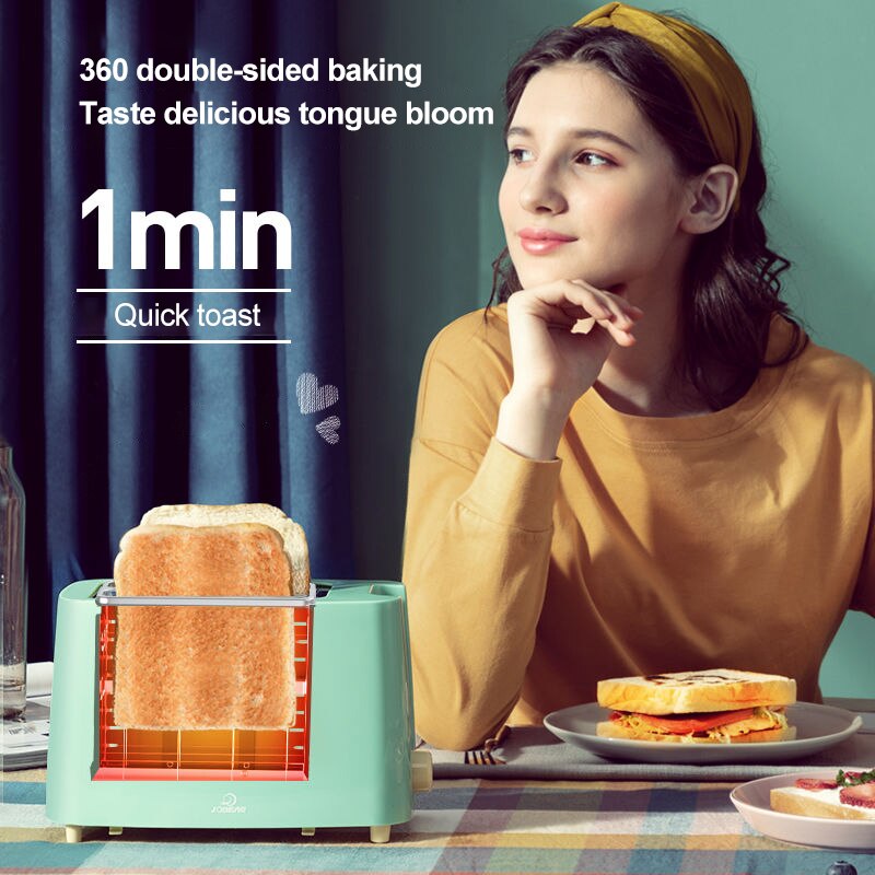 Stainless steel light food machine waffle toast pressure artifact household multifunctional breakfast sandwich oven 2 slices