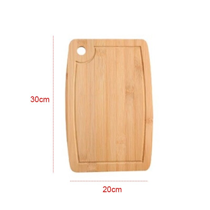 Trä skärbräda kök skärbräda med handtag massivt trä matbräda pizza bröd frukt kan hänga skärbräda: 40 x 24cm