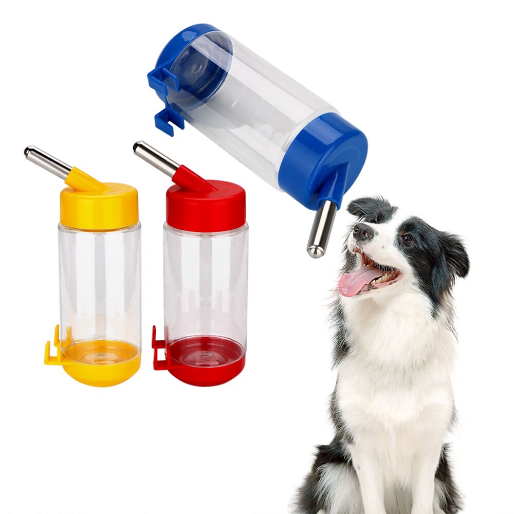 Botella de agua para perros, dispensador colgante conveniente automático a prueba de goteo, alimentador de cuencos para mascotas, Papá Noel, ardilla, conejo bebiendo