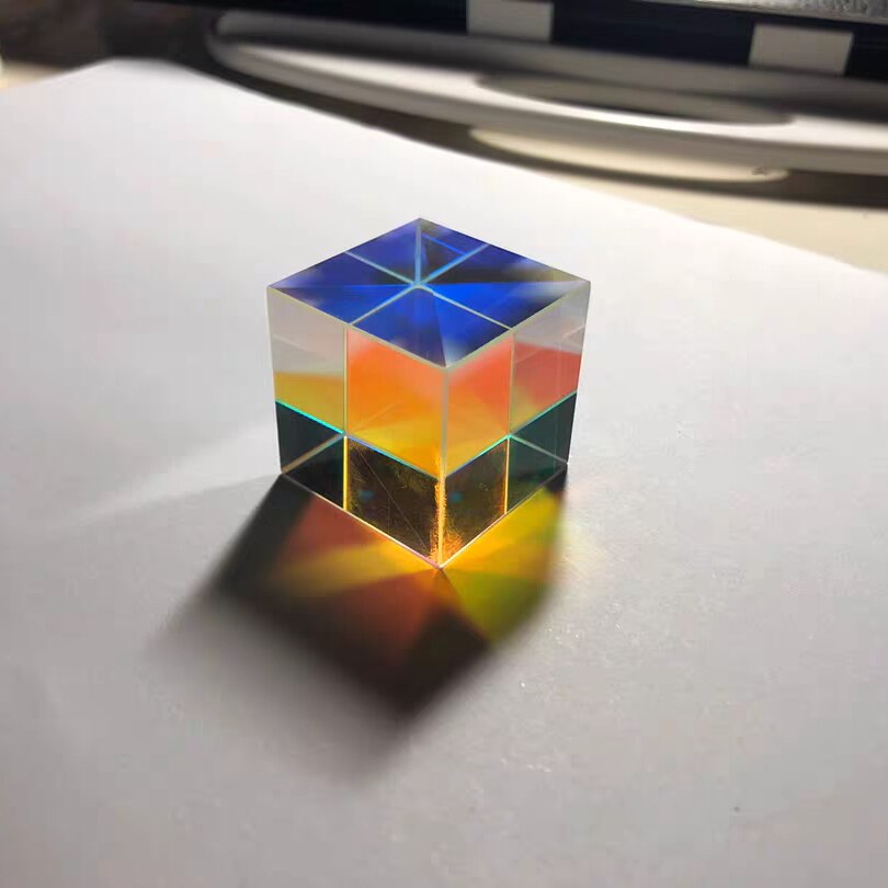 Optisk glas len firkantet prisme 5*5*5mm optisk prisme regnbueterning af lys farve stor et videnskabeligt eksperiment for børn