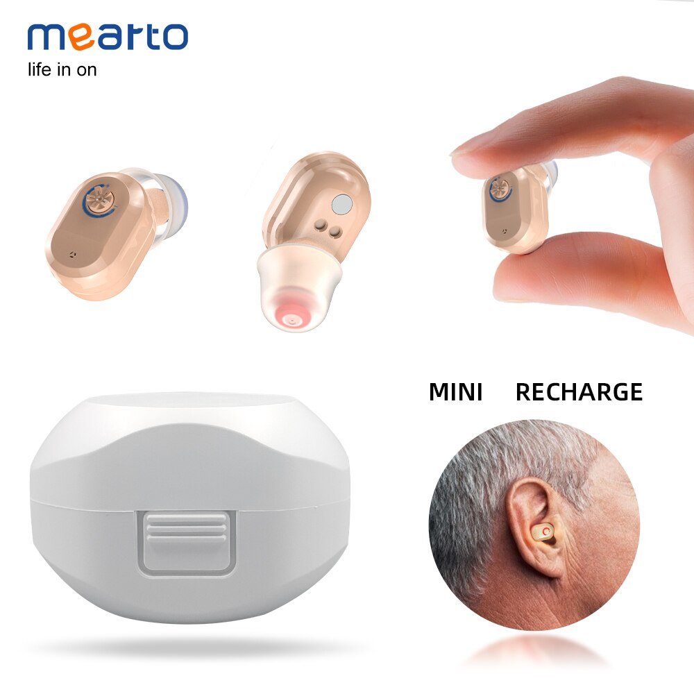 Intelligente Stijl Gehoorapparaat Oplaadbare Low-Noise Brede Frequentie Een Klik Bediening Geluidsversterkers Deaf Hearing aids