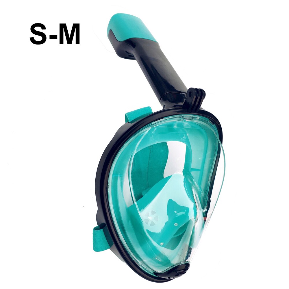 Snorkel Mask Scuba Underwater Diving Mask 360 Degree Rotate Full Face Snorkeling Masks 180 View Anti-fog Anti-Leak: N04 S-M