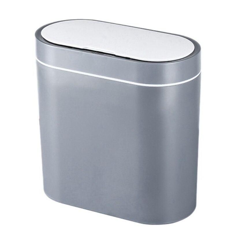 8L Smart Sensor Trash Can Electronic Automatic Household Bathroom Waterproof Narrow Seam Smart Induction Bin: Rose Red