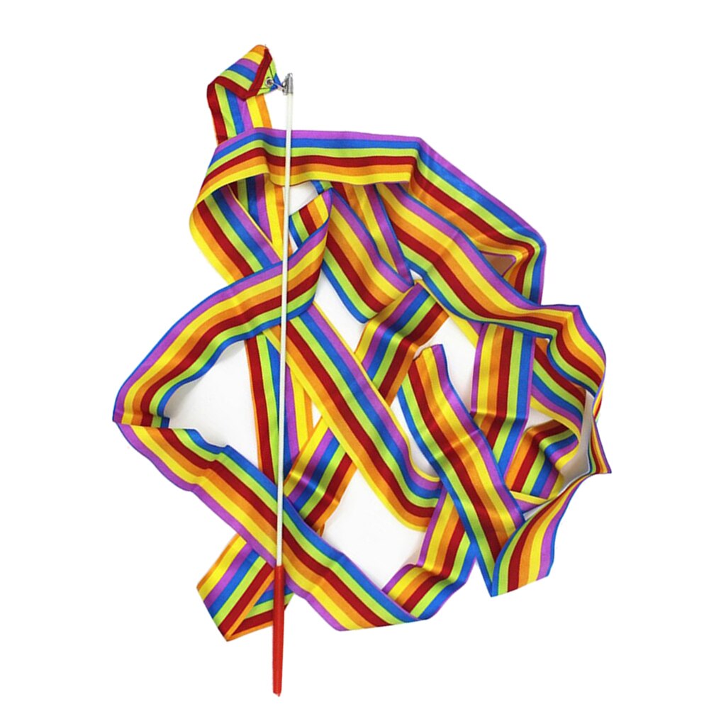 Dance Ribbon Dancing Streamers with Rod Rhythmic Gymnastics Ribbon Streamer