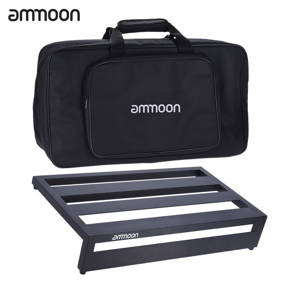 Tablero de Pedal de efecto de guitarra portátil ammoon DB-3, aleación de aluminio pedales con bolsa de transporte, cintas de montaje