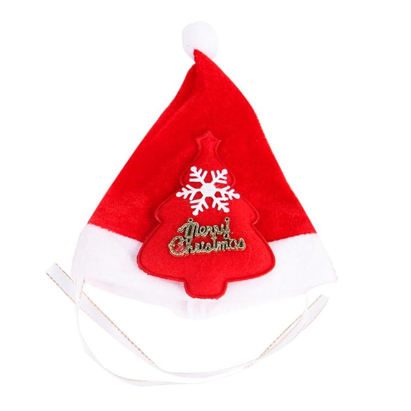 Huisdier kat kerst kerstman hoed kleine puppy kat hond kostuum hoed rode hoed met eland sneeuwpop kerstboom kostuum accessoire: B