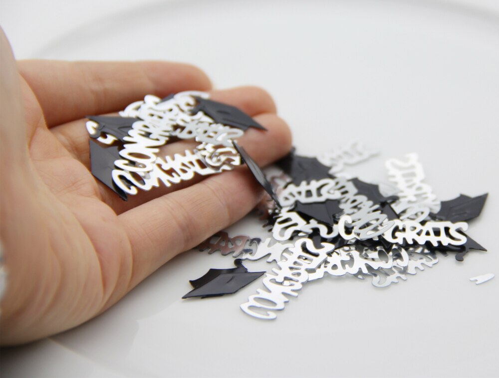 15 g/bolsa de doctorado de confeti de papel felicidades cartas mesa de papel picado para Celebración de graduación felicidades confeti