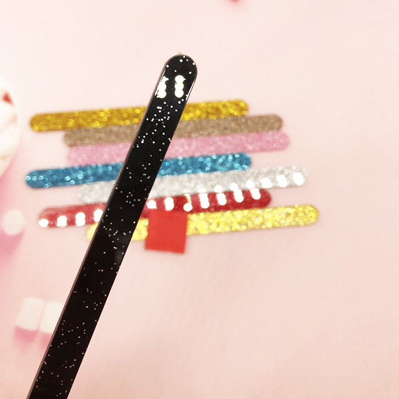 10pcs Acrylic Ice Cream Sticks Popsicle Stick Kids DIY Ice Cream Sticks Crafts Popsicle Stick Mould 11.3x1cm 10pcs: Black