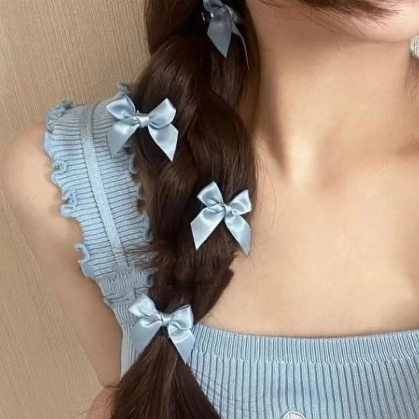 Conjunto de 18 peças de acessórios para cabelo femininos, fitas coloridas, arcos, grampos de cabelo, elegantes, doces e fofos, tiras de garra de cabelo, renda el