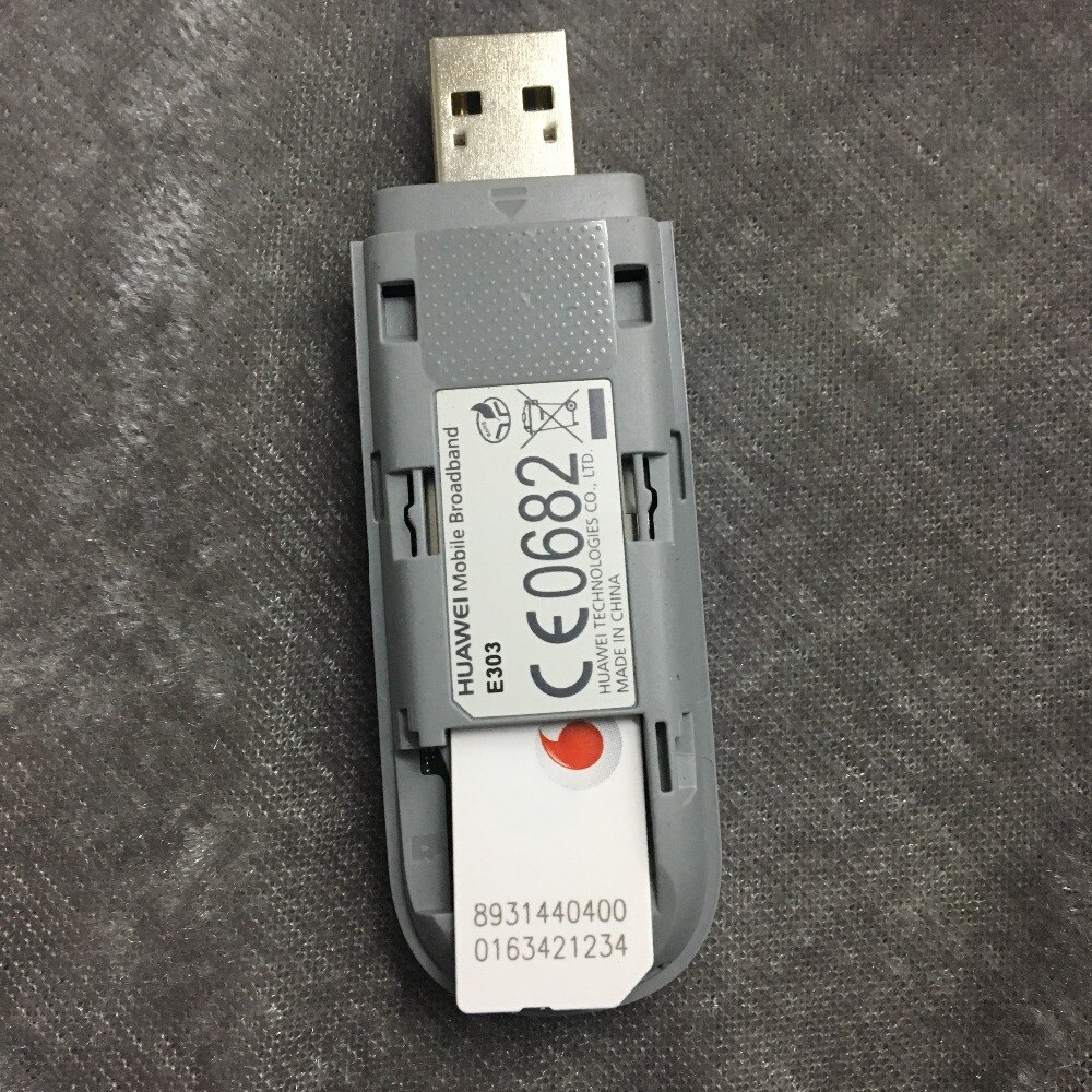 Unlocked Huawei E303s-6 Modem USB HSDPA 7.2 Mbps 3G Dongle Data and SMS Service MicroSD Card Slot Computer Work