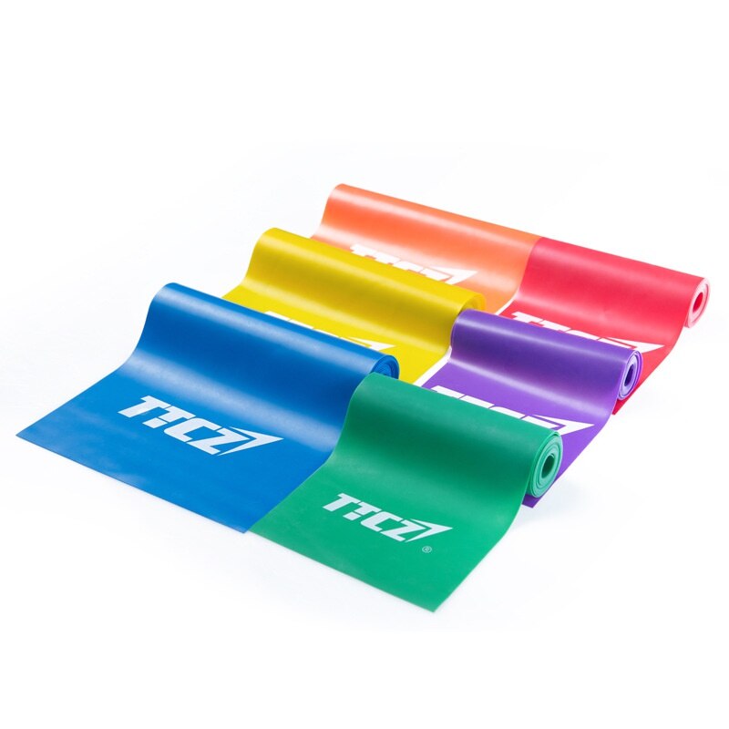 150cm kleuren fitness rubberen band fitness weerstandsbanden krachttraining workout elastische yoga bandas fitnessapparatuur