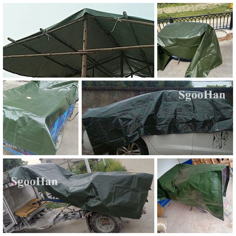 Lona de PE impermeable para jardín, toldo para exteriores, vela de sombra, barco de Camping, camión, dosel de suelo, casa de mascotas, tela impermeable