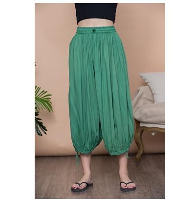 Pantalones de algodón para mujer, pantalón de pierna ancha, cómodo y fino, 8 colores, primavera y verano: H