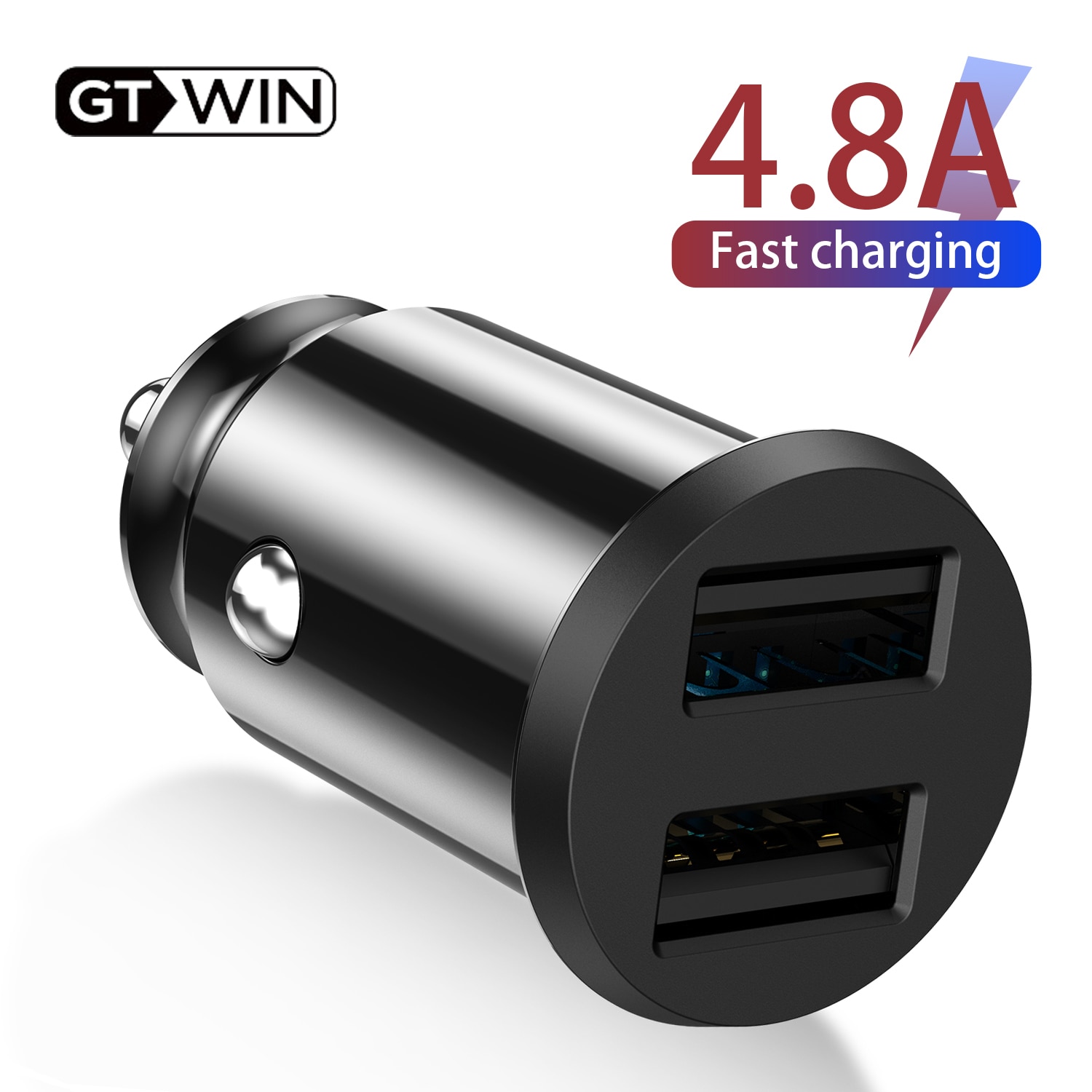 Gtwin 4.8A Autolader Voor Iphone Xiaomi Samsung Mobiele Telefoon Adapter In Auto Smartphone Tablet Quick Charge Dual Usb Auto lader