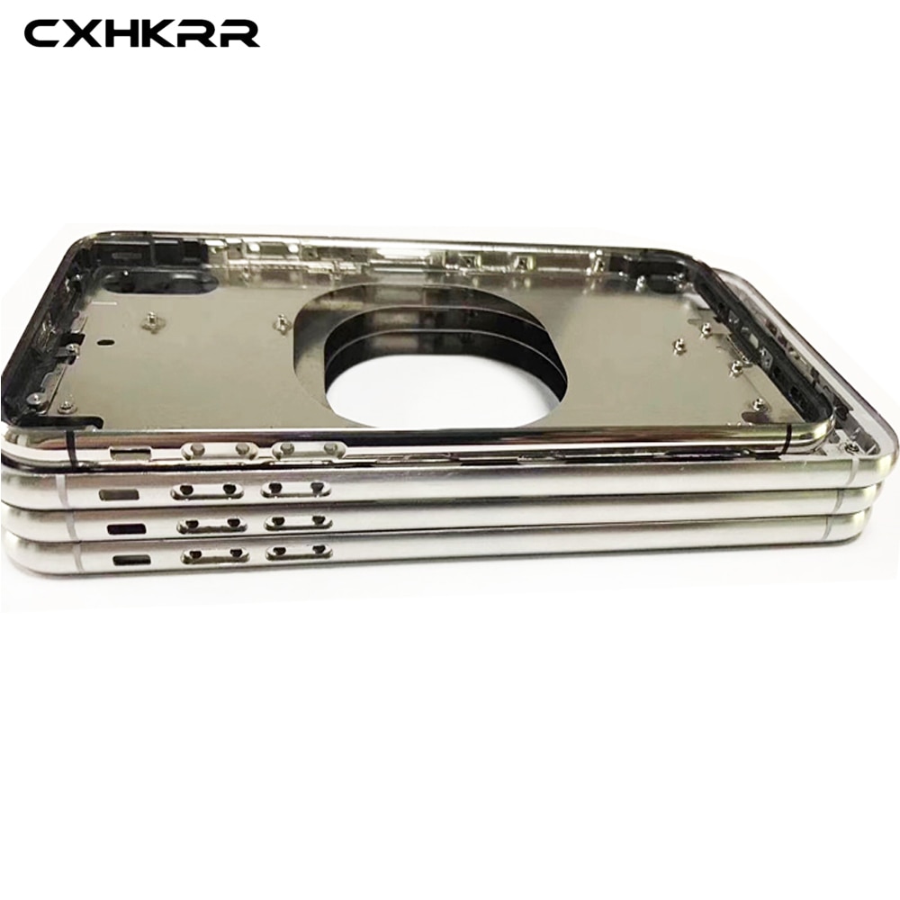 til iphone 8 8 Plus x xr bakhus midtramme ramme chassis med sideknapp nøkkelsett reparasjon erstatning