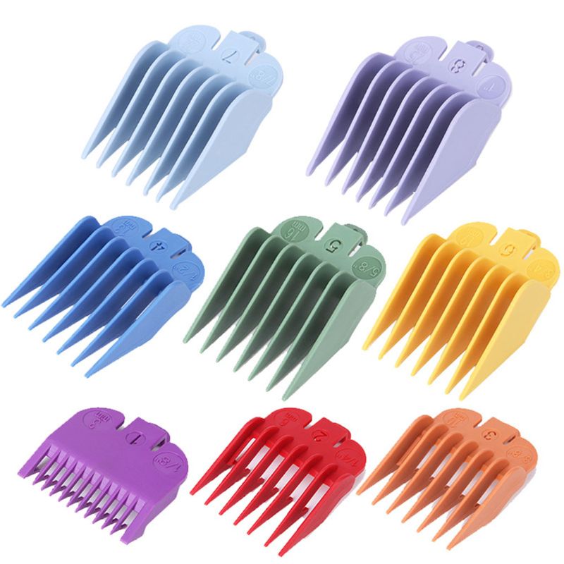 8 pièces/ensemble tête d'huile tondeuses électriques étrier limite peigne tondeuse à cheveux Guides dentaires peignes outil de coupe
