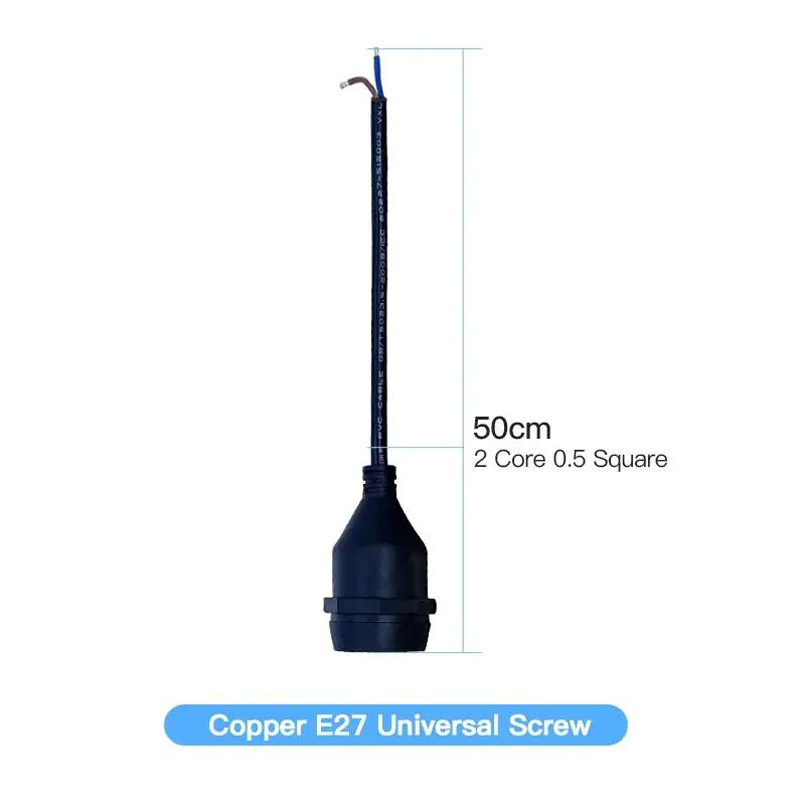 IP67 E27 Lamp Base Holders with Wire Outdoor 20cm-200cm Flame Socket Screw Base Waterproof Retardant Pendant Lights Bulb Holder
