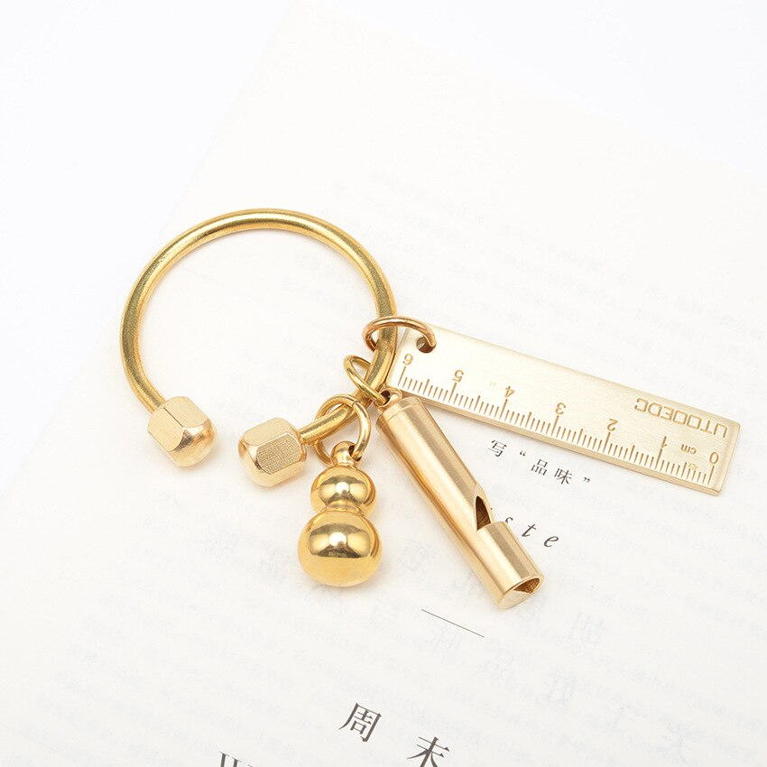 Nordic Gold Copper Key Ring Half Circle Key Holder Keychains Hooks Home Storage Accessories Decoration Tool For Man Woman