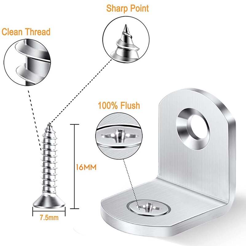 L Bracket Corner Brace, Duty Joint Right Angle Brackets, Stainless Steel Corner Brackets